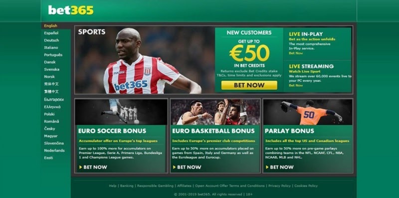 Giao diện Bet365