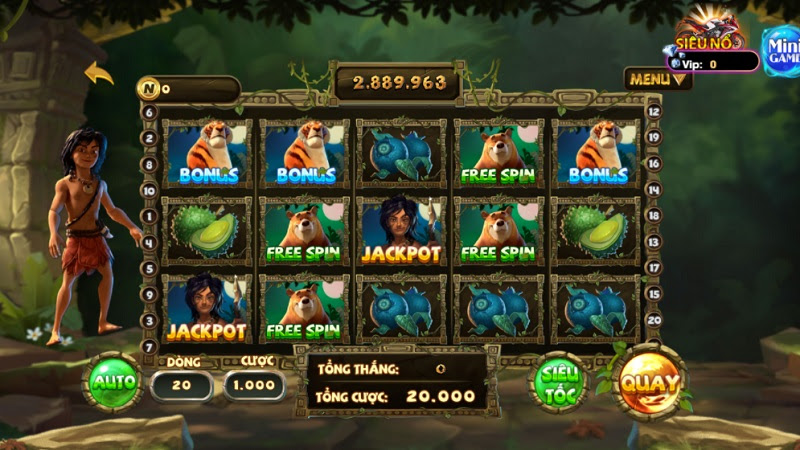 Slot Tarzan trong game nổ hũ Nohuvip