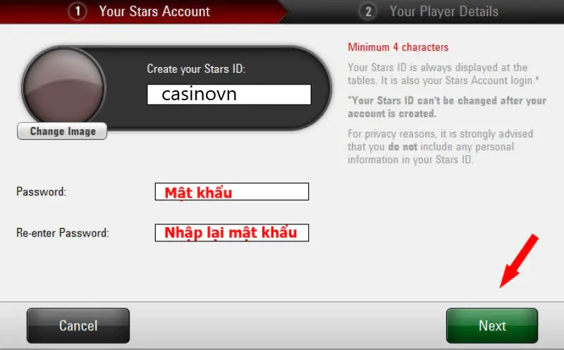 Đăng ký game bài PokerStars 