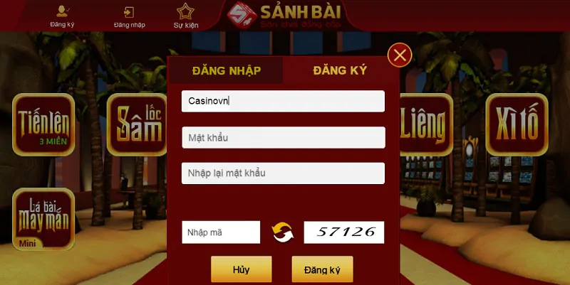 Đăng ký game bài đổi thưởng Sanhbai com